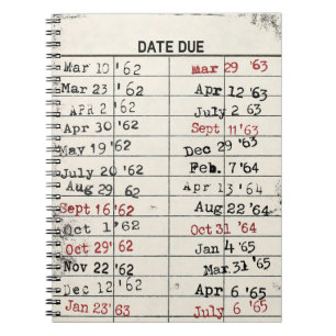 Retro Library Card Notitieboek