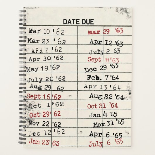 Retro Library Card Planner (Voorkant)