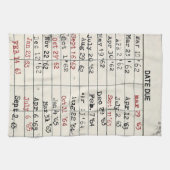 Retro Library Card Theedoek (Horizontaal)