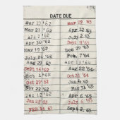 Retro Library Card Theedoek (Verticaal)