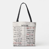 Retro Library Card Tote Bag (Achterkant)
