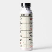 Retro Library Card Waterfles (Links)