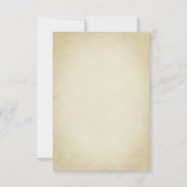 Retro Library Card Wedding RSVP Kaart (Achterkant)