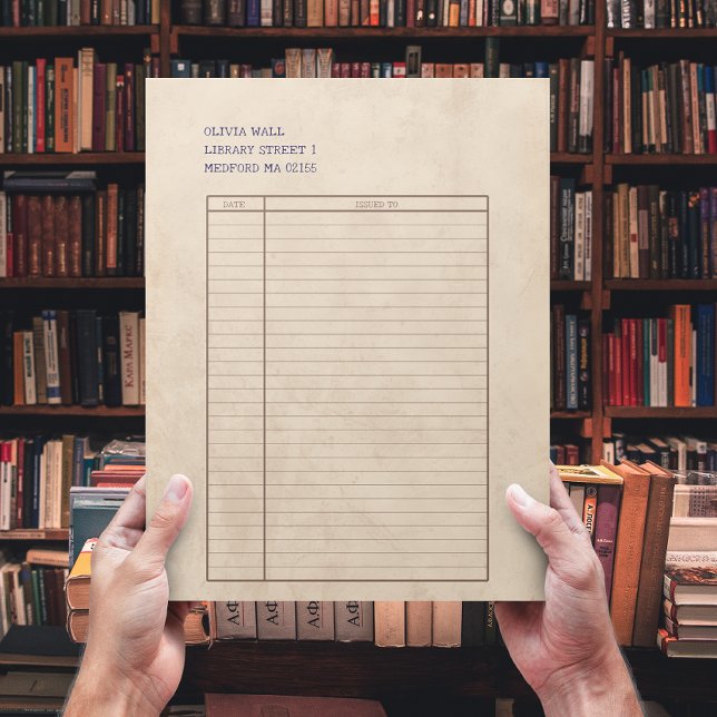  Retro Library Kaart Papier Inkt Letterhoofd Briefhoofd (Creator heeft geüpload)