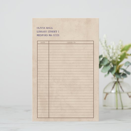  Retro Library Kaart Papier Inktpapier (Staand voorkant)