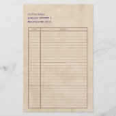 Retro Library Kaart Papier Inktpapier (Voorkant)