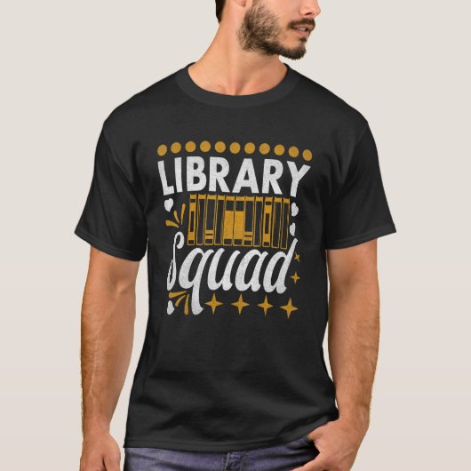 Retro  Library Squad Librarian Bookworm Boo T-shirt (Voorkant)