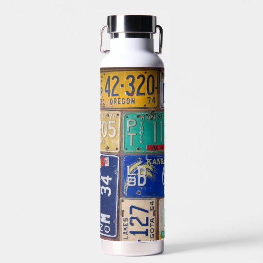 Retro License Bord Collectie Waterfles (Voorkant)