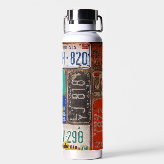 Retro License Bord Collectie Waterfles (Achterkant)