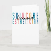 Retro Licensed Skin Esthetician Graduati Kaart (Voorkant)