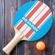 Retro Licht Hemelblauwe Board Strepen met Naam