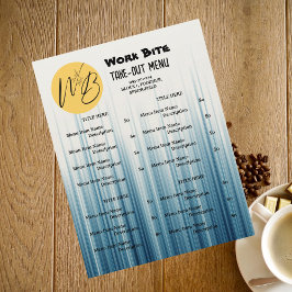 Retro Lichtblauw Restaurant Afsluiten Menu QR-code