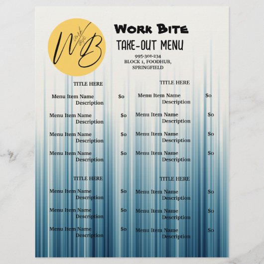 Retro Lichtblauw Restaurant Afsluiten Menu QR-code (Voorkant)