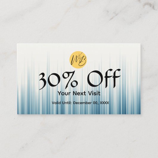 Retro Lichtblauw Restaurant QR Code Menu en Kortingskaartje (Voorkant)