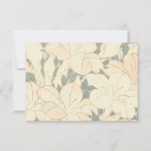 Retro lichte bloemenprint bedankkaart (Achterkant)