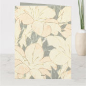 Retro lichte bloemenprint bedankkaart (Achterkant)