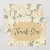 Retro lichte bloemenprint briefkaart (Voorkant / Achterkant)