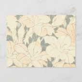 Retro lichte bloemenprint briefkaart (Achterkant)