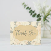 Retro lichte bloemenprint briefkaart (Staand voorkant)