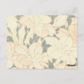 Retro lichte bloemenprint briefkaart (Achterkant)