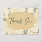 Retro lichte bloemenprint briefkaart (Voorkant)