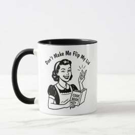 Retro Lid Flip Humor 50s Vrouw Gift Mok