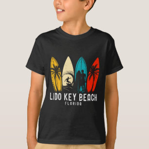 Retro Lido Key Strand Florida Surfboarder Ontwerp  T-shirt