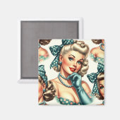 Retro Lief Klassiek Pin-up Magneet (Voorkant / Achterkant)