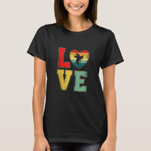Retro Liefde Bij Oud 70s 80s Hart Boerderij Dieren T-shirt