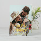 Retro Liefde en Bedankt Overlay Folie Uitnodiging (Staand Voorkant)