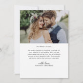 Retro Liefde en Bedankt Witte Boog 2 Foto Bruiloft (Achterkant)