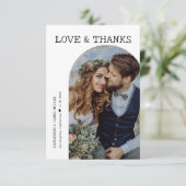 Retro Liefde en Bedankt Witte Boog Twee Foto Bruil (Staand voorkant)