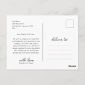 Retro Liefde en Dank Witte Boog Foto Bruiloft Briefkaart (Achterkant)