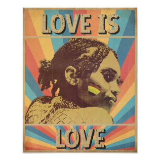 Retro Liefde is Liefde LGBTQ+ Trots Foto Afdruk