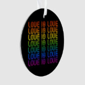 Retro Liefde is Liefde Ornament (voorkant)