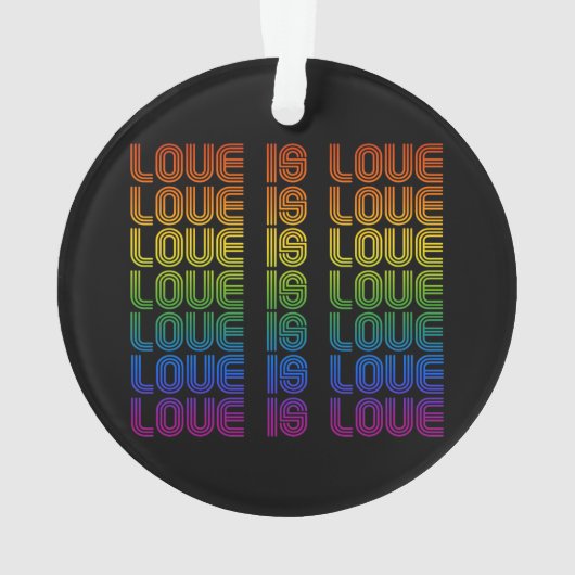 Retro Liefde is Liefde Ornament (achterkant)