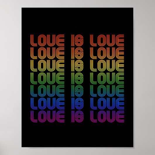 Retro Liefde is Liefde Poster (Voorkant)