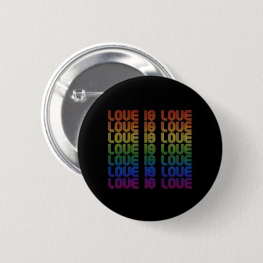 Retro Liefde is Liefde Ronde Button 5,7 Cm (Voorkant /achterkant)