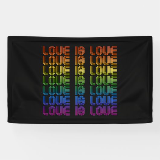 Retro Liefde is Liefde Spandoek (Horizontaal)