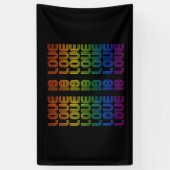 Retro Liefde is Liefde Spandoek (Verticaal)