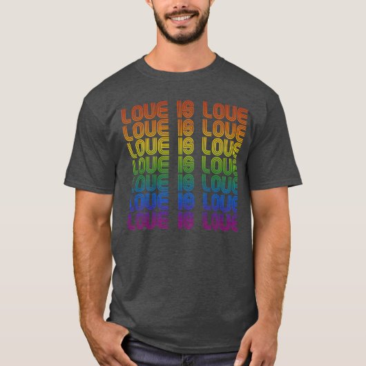 Retro Liefde is Liefde Trots T-shirt (Voorkant)