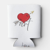 retro liefde kunst cupido hart blikjeskoeler (Achterkant)