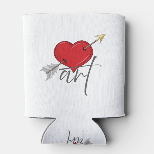 retro liefde kunst cupido hart blikjeskoeler (Achterkant)