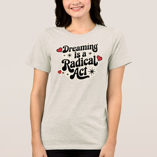 Retro Liefde & Magische Boho Tri-Blend Shirt (Voorkant)