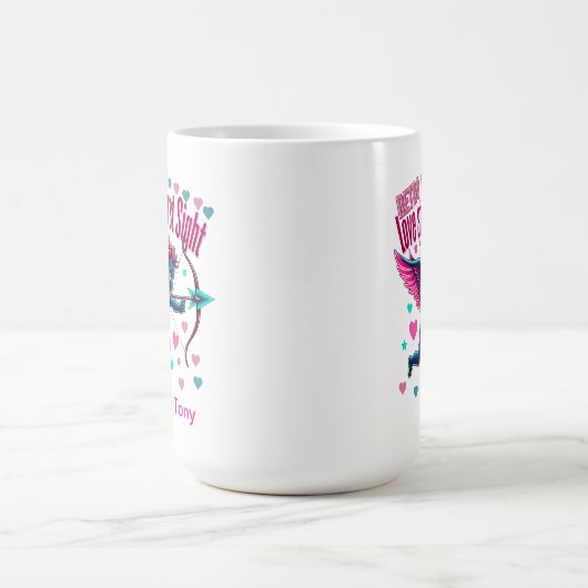 Retro liefde op het eerste gezicht koffiemok (Center)