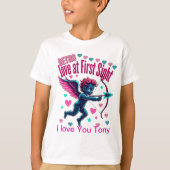 Retro liefde op het eerste gezicht t-shirt (Voorkant)