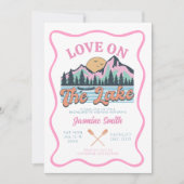 Retro Liefde op het meer vrijgezellenfeest Kaart (Voorkant)