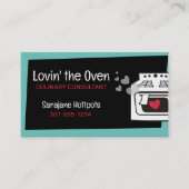 Retro Liefde Oven Kookles Bakken Chef Visitekaartje (Voorkant)