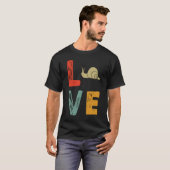 retro liefde slak slakken t-shirt (Voorkant volledig)