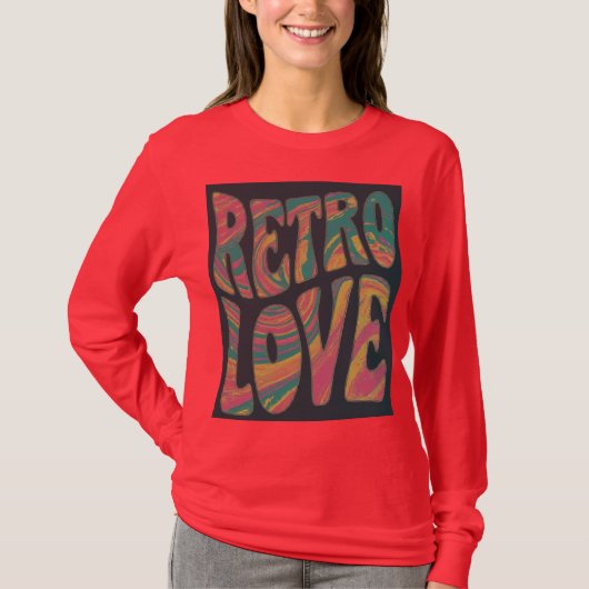 Retro liefde t-shirt (Voorkant)